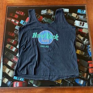 Hard Rock Cafe Vintage Mens Black Green Blue Tank Muscle Tee